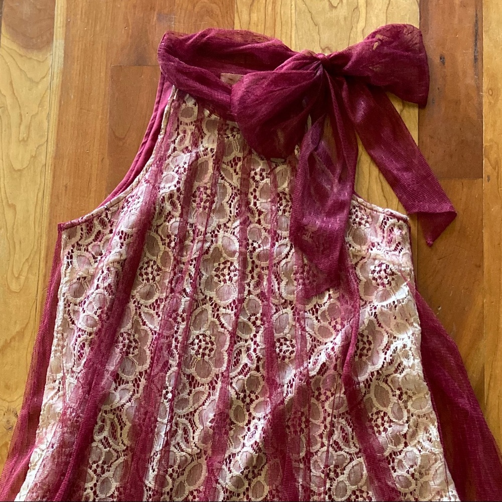 Ryu Lace Bow-tie Shoulder Halter Dress